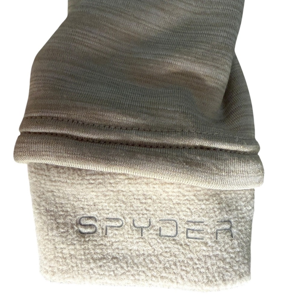 Spyder Active Womens Small SP174 Cowl Neck Fleece Pullover Gray Space Dye - Picture 4 of 12